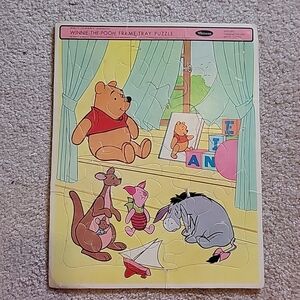 1970's Vintage WINNIE-THE-POOH Frame Tray Puzzle Whitman No.4532 used does have